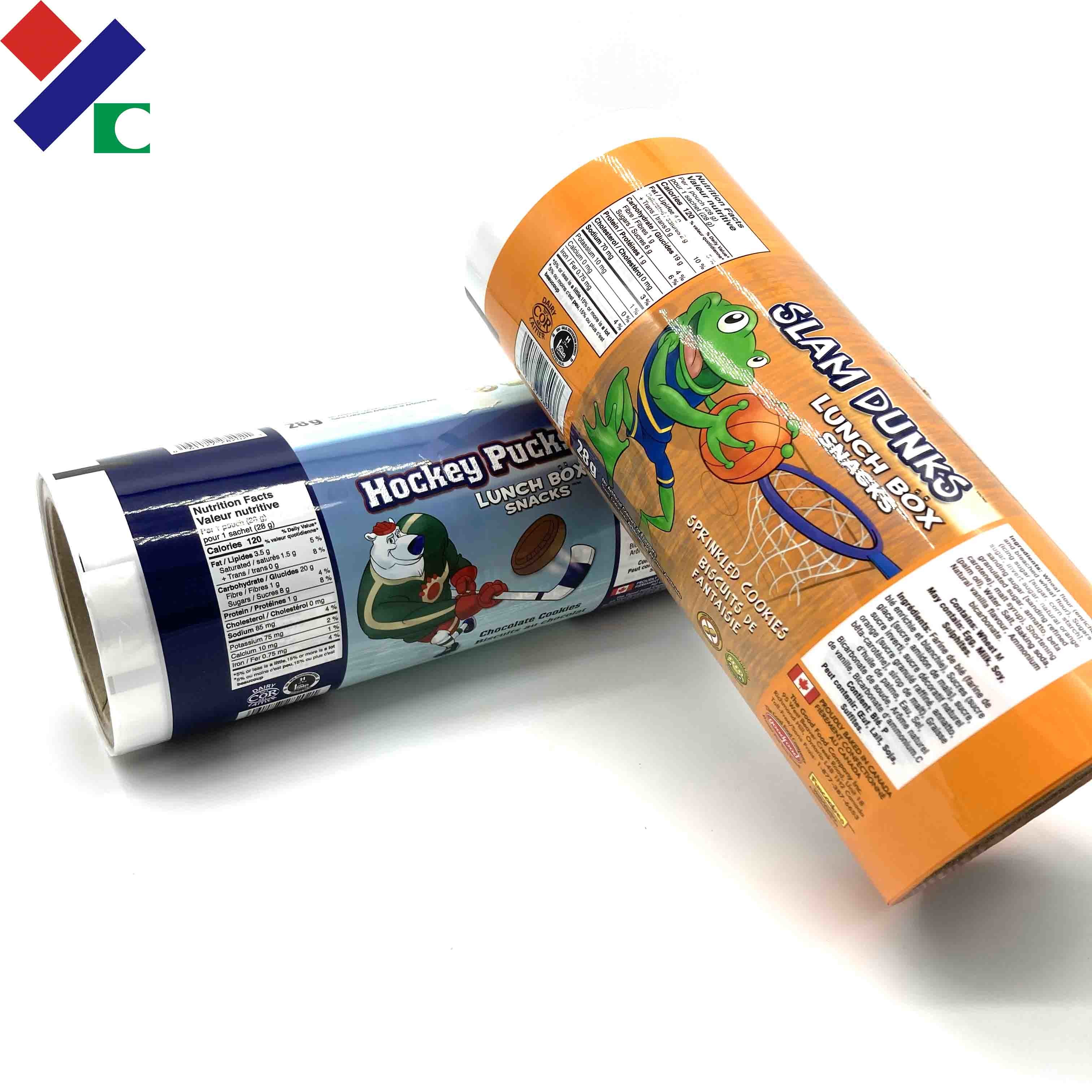 Plastic Food Packaging Film Roll 30 Microns Leak Proof 10 Colors