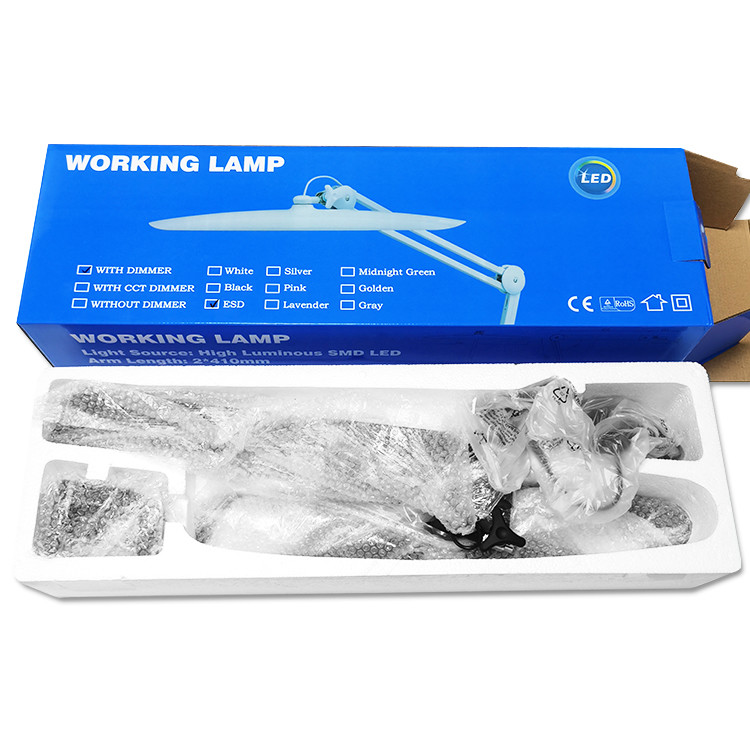 Cleanroom ESD Antistatic Working Lamp Black For Office Table