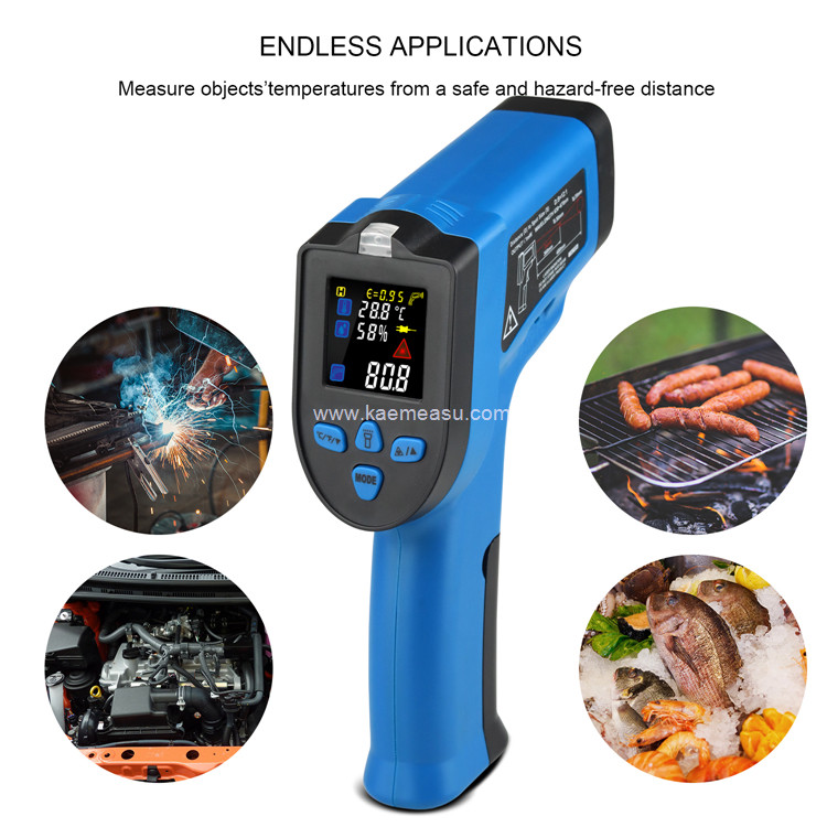 Kaemeasu 550℃ Color Display No Touch Thermometer With K Type Thermocouple