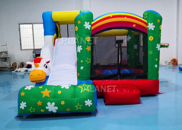 Oxford Inflatable Unicorn Bounce House Combo With Slip Slide 2 Years Warranty