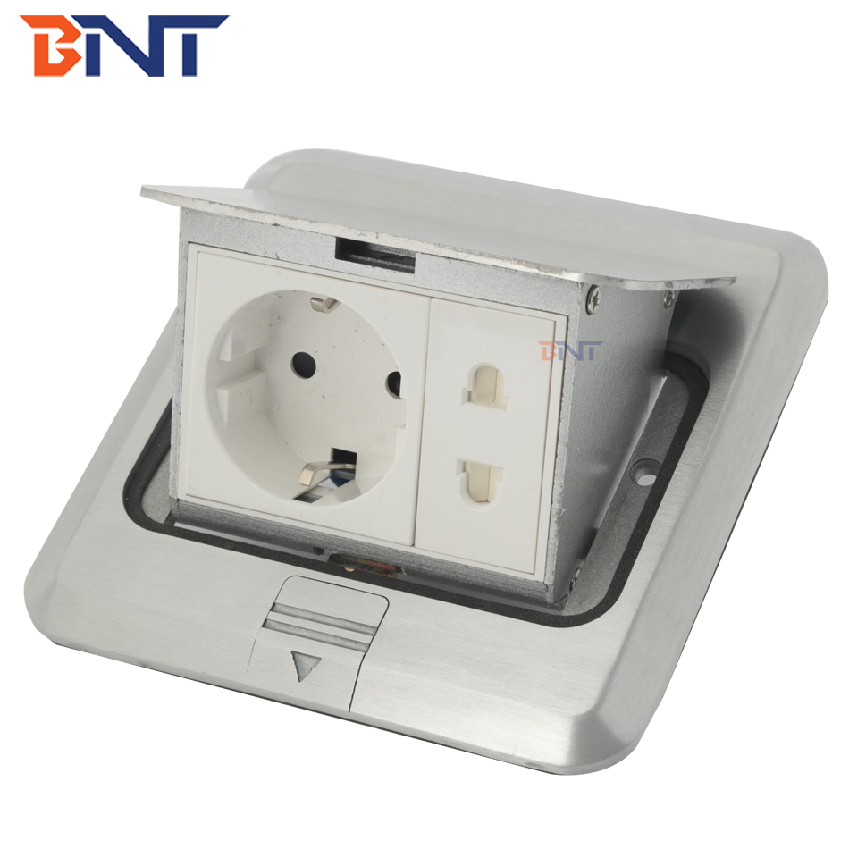 Copper panel german power pop up electrical floor socket