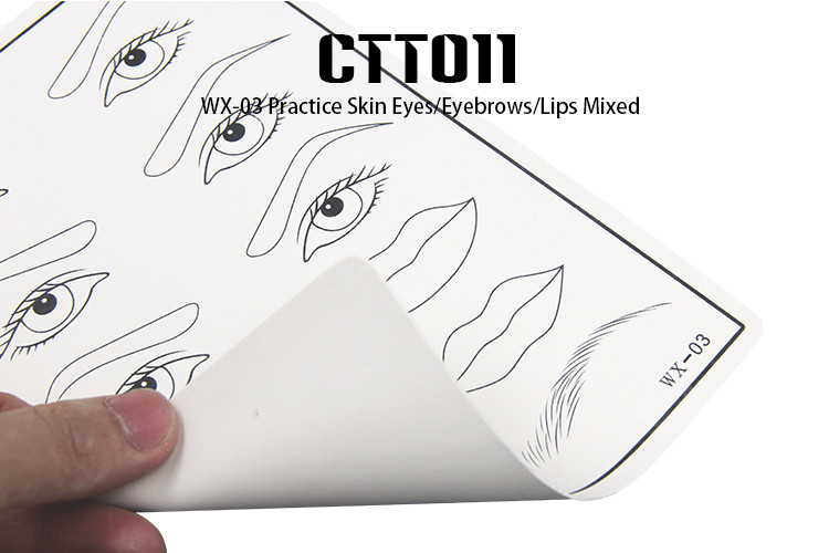 Durable Sheet Eyebrow / Lips / Face Practice Skin 15 X 20 Cm