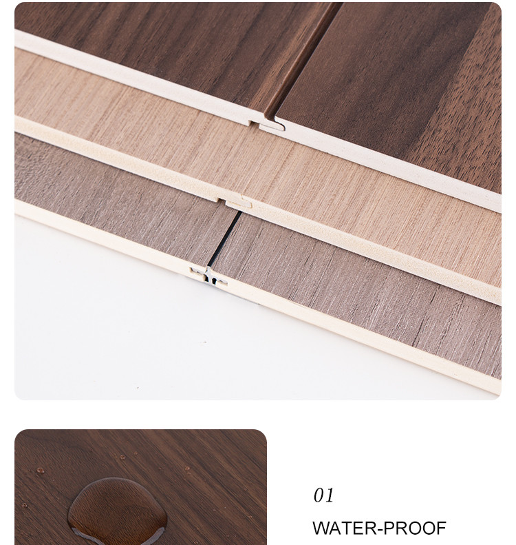 Office Indoor WPC Slotted Wood Veneer Wall Panel Moisture Proof