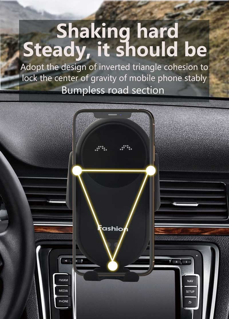Phone Holder for Car 10W/7.5W/5W Fast Charging Auto Clamp Air Vent Charge for iPhone
