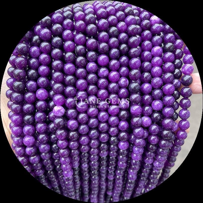 Gemstone Beads in Round Shape and Multiple Colors Various Chalcedony Loose Bead Strands Perfect for DIY Jewelry