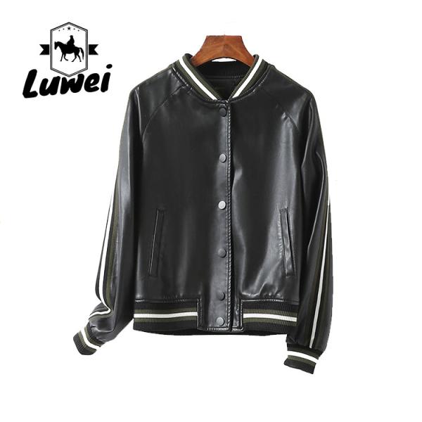 Plus Size Stand Collar Leather Motorcyclejaqueta Windcheater Utility Outdoor