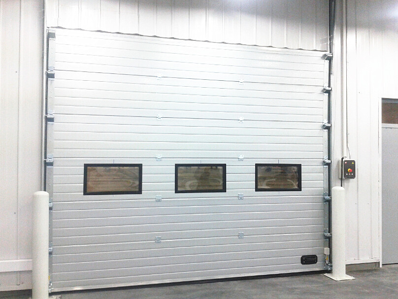 Standard PVC Exterior Industrial Sectional Doors With Single Phrase , Vertical Lift Door