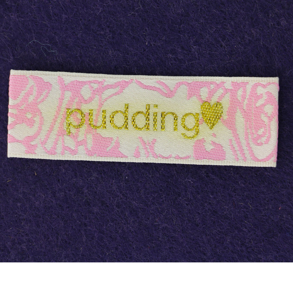 Golden Color Custom Woven Fabric Labels Rectangle T Shirt Woven Labels