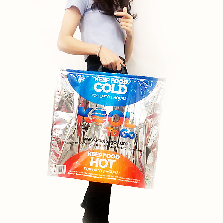 OEM Salads Aluminium Foil Hot Cold Insulated Bags For Frozen