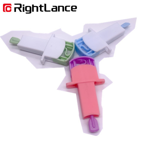 Blue Orange ABS Lancet To Check Blood Sugar For Glucose Monitoring 30 Gauge
