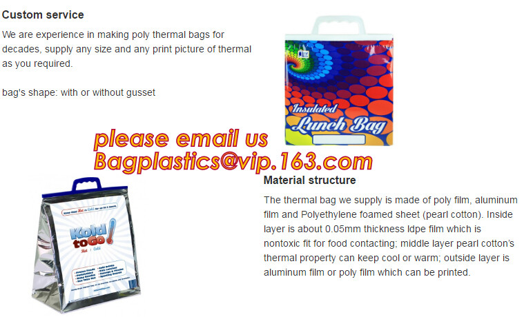 custom bulk waterproof large soft folding food delivery picnic lunch tote grocery cooler bag aluminum foil thermal bags