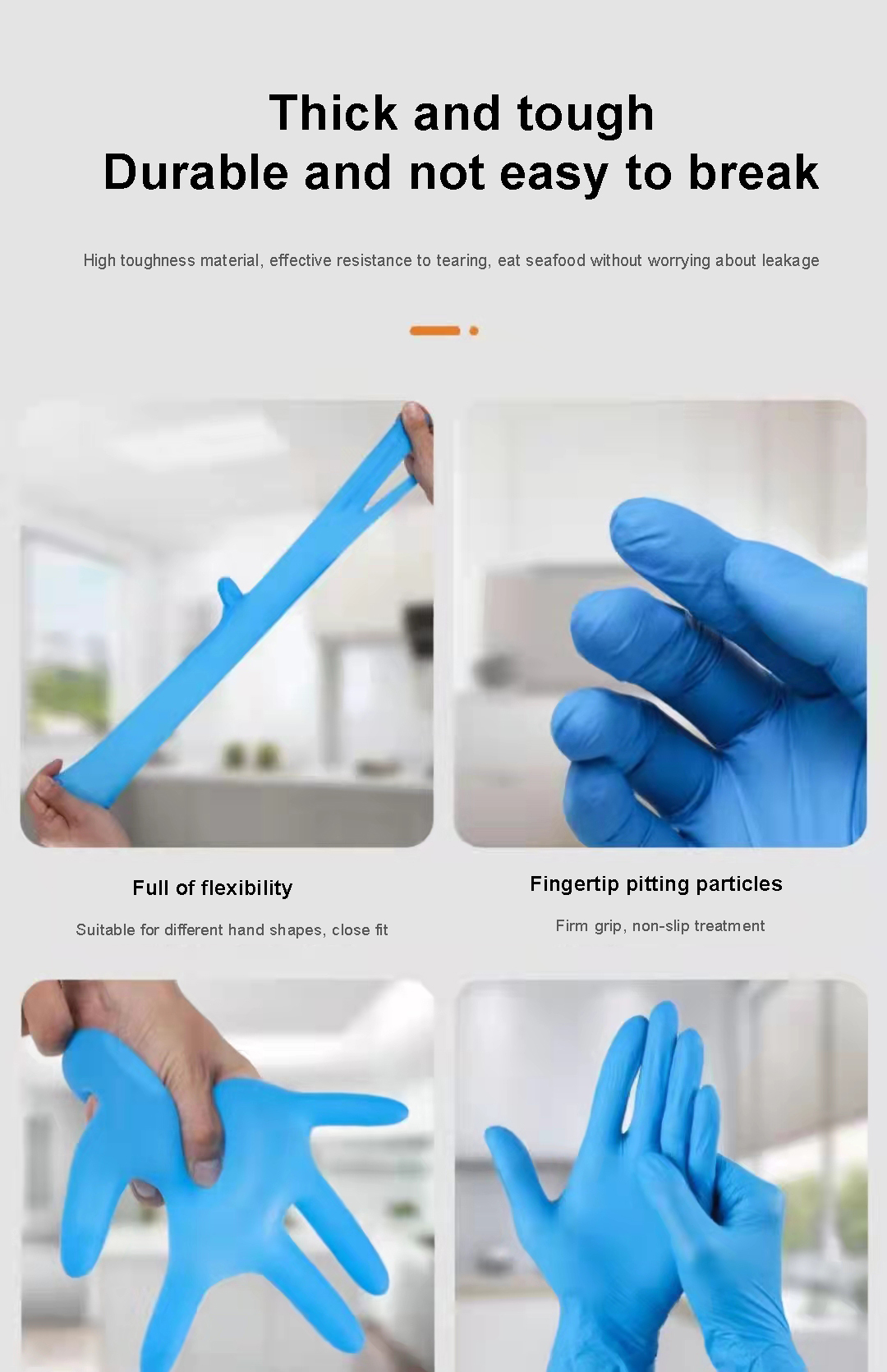 Powder Free Medical Safety Gloves Home Use Househand Vinyl Pvc
