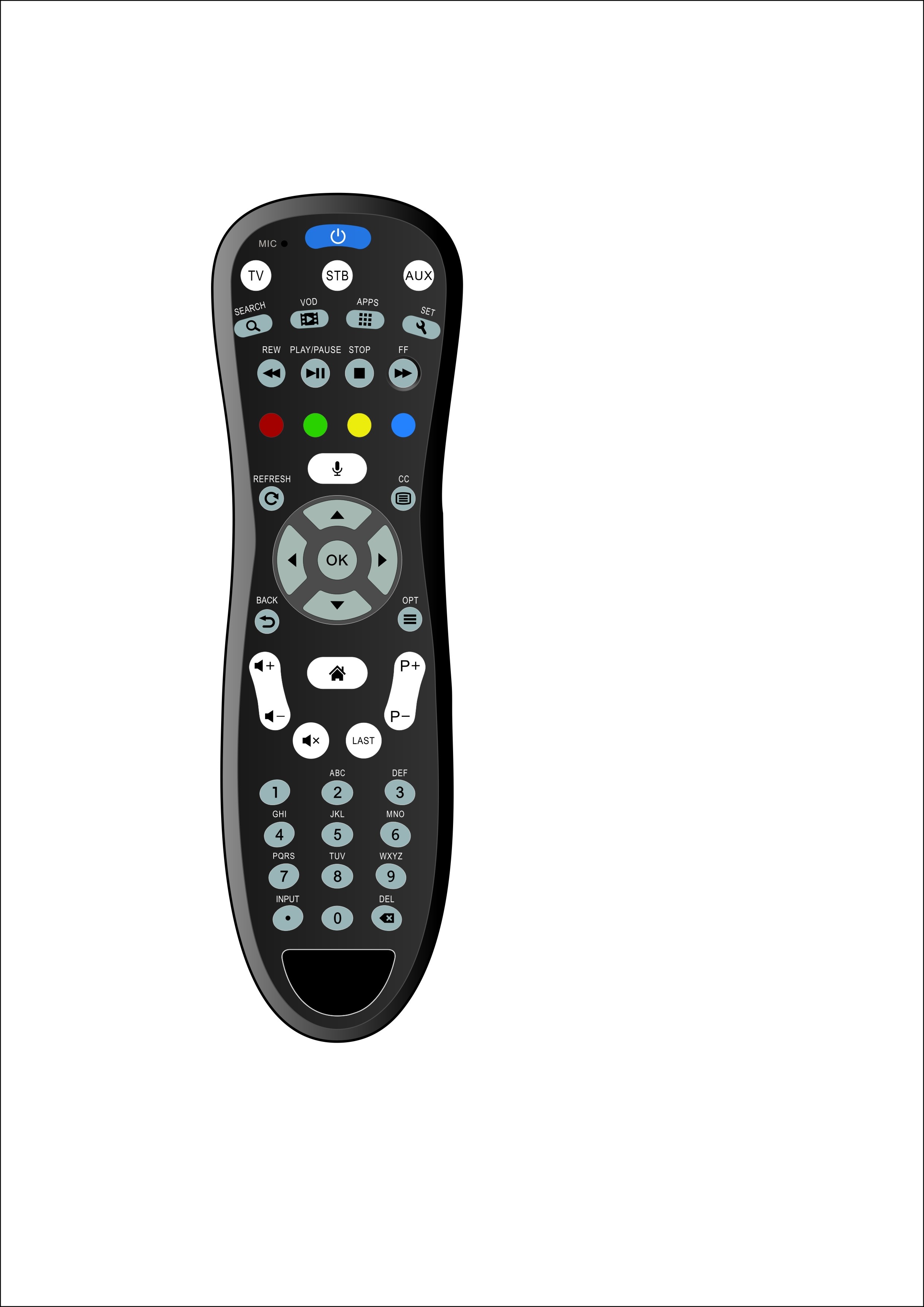OEM ODM Programmable TV Remote Stable In Performance Artful Easy To Take