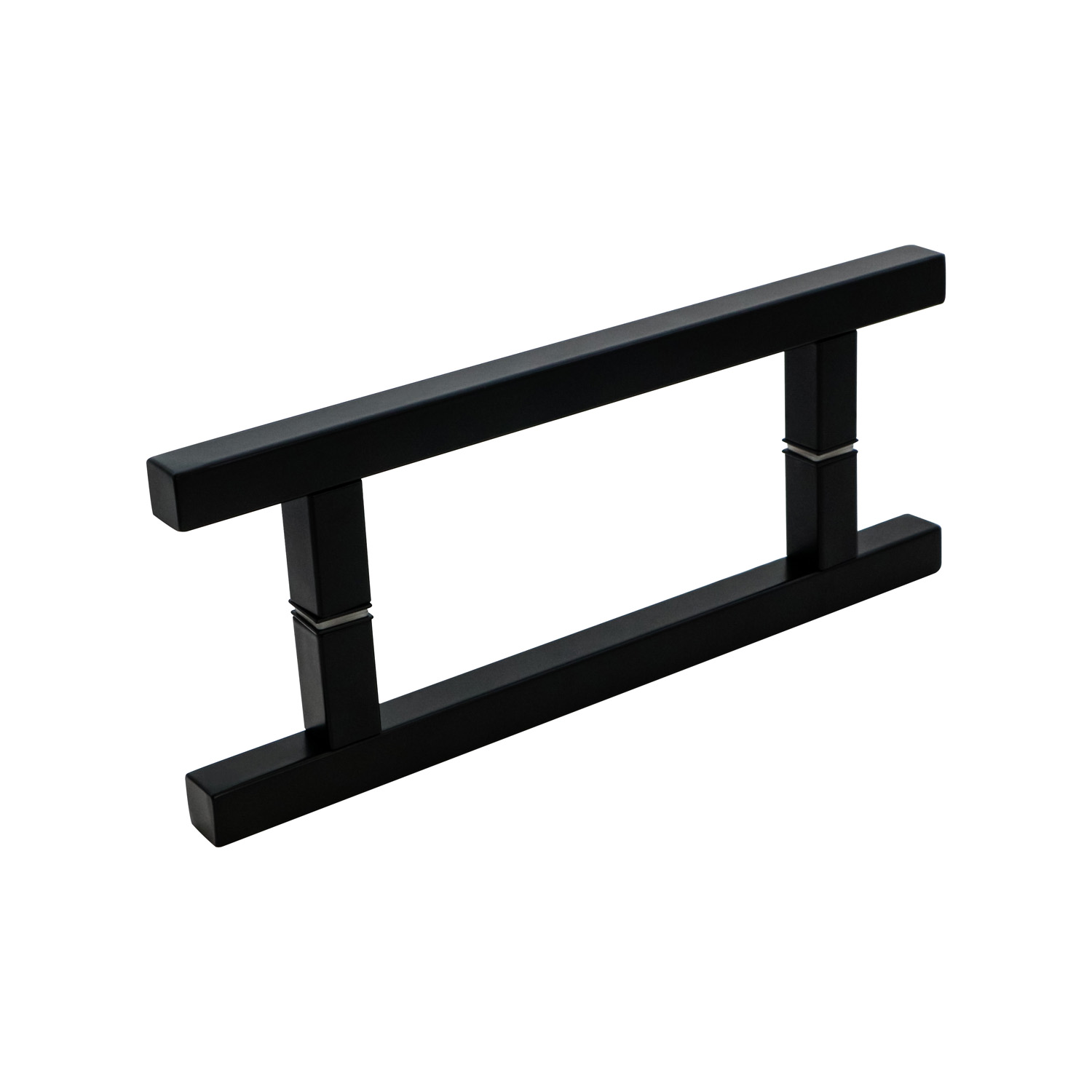 Matt Black L-Shaped Bathroom Glass Door Handle for Shower Made of Stainless Steel 304