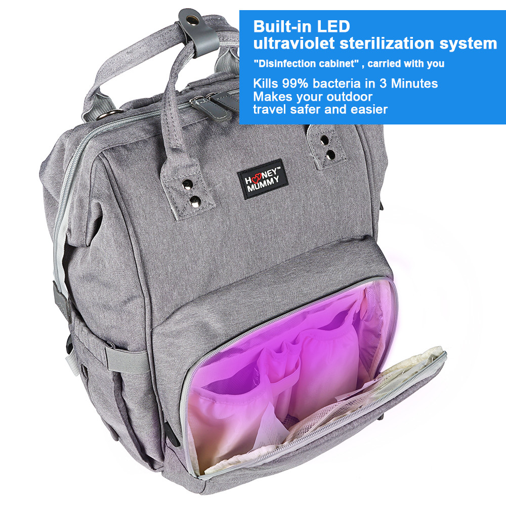 Water Resistant Portable Mummy Diaper Bag For Baby Bottle