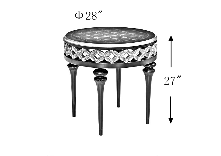 Hand carved furniture moroccan end table small round coffee table TT-009