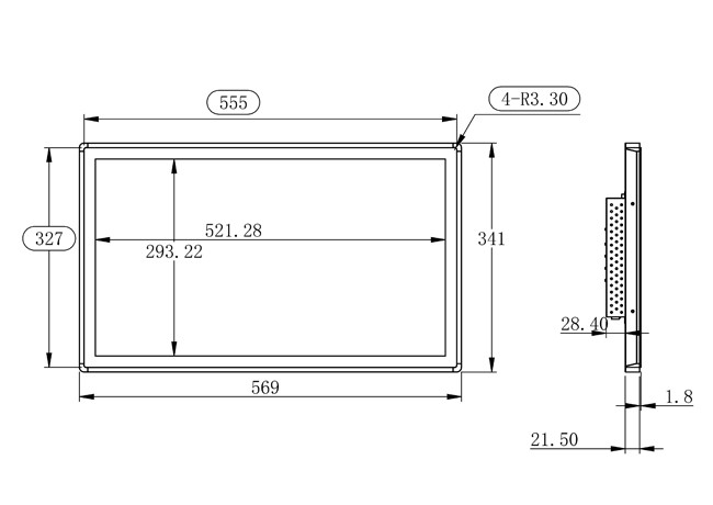 23.6-Inch Windows Touch Embedded Display for Medical Diagnostics, CNC Machines, Oil Refinery Systems, and Advanced Control Panels
