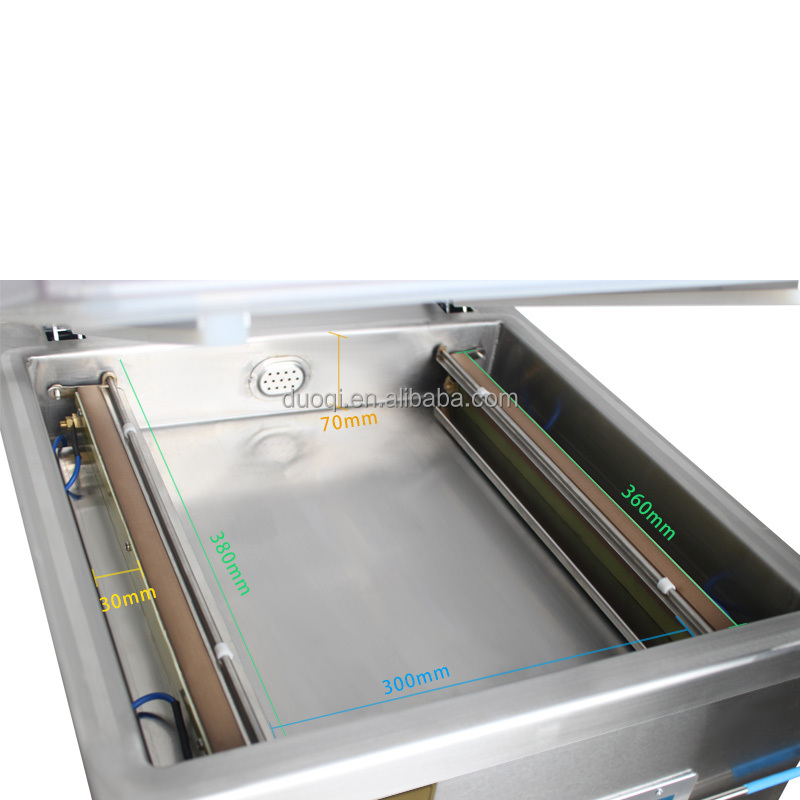 Design Vacuum Chamber Nitrogen Gas Flushing Food Vegetable Meat Pouch Sealing Machine