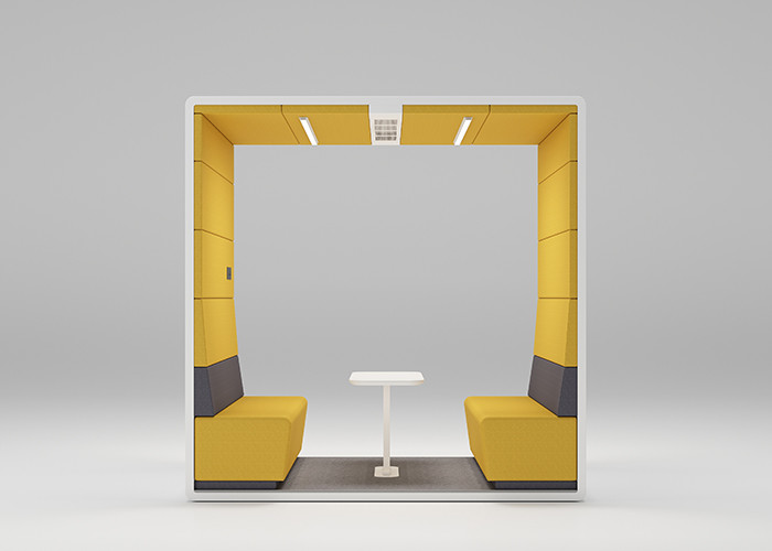 Aluminum Frame Glass Office Pod Soundproof Customized Size With Furniture