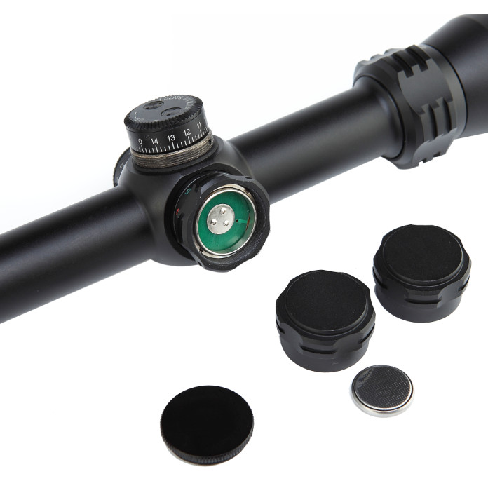 Green Illuminated Mil Dot Hunting Scope With Rangefinder