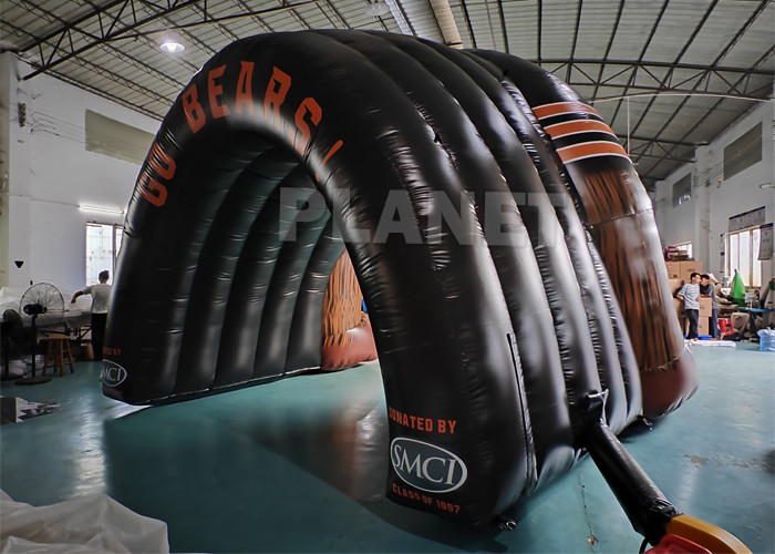 Sports Race Entrance Giant Inflatable Bear Tunnel Inflatable Bear Helmet Tunnel Inflatable Helmet Tunnel