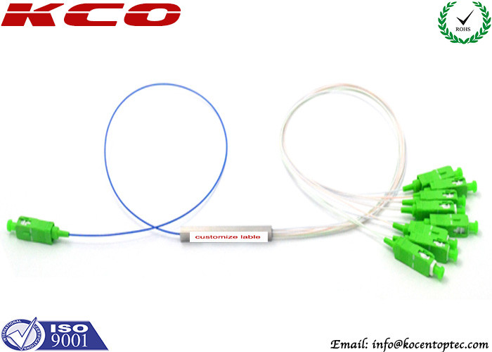 Blockless 0.9 mm Fiber Optic Splitter 1X8 Un-connectorized With Fan Out Kits