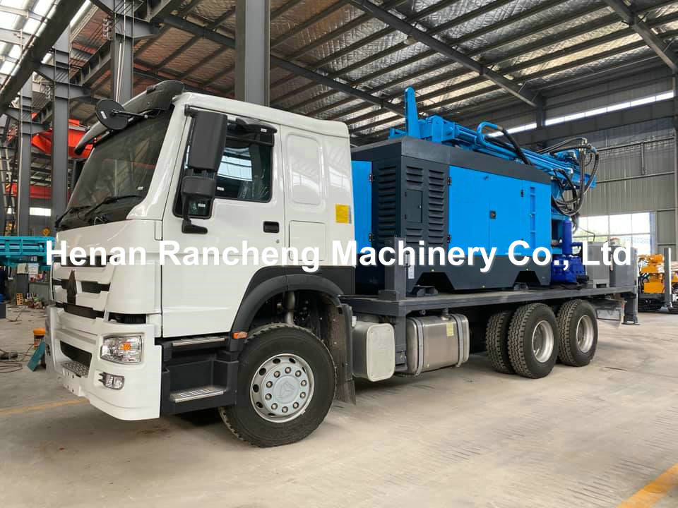 450m Depth Hydraulic Water Well Drilling Rig Truck 266HP Load Vehicle Engine
