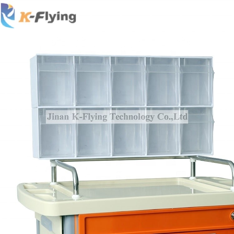 Abs Plastic Movable Anesthesia Hospital Medical Trolley Cart