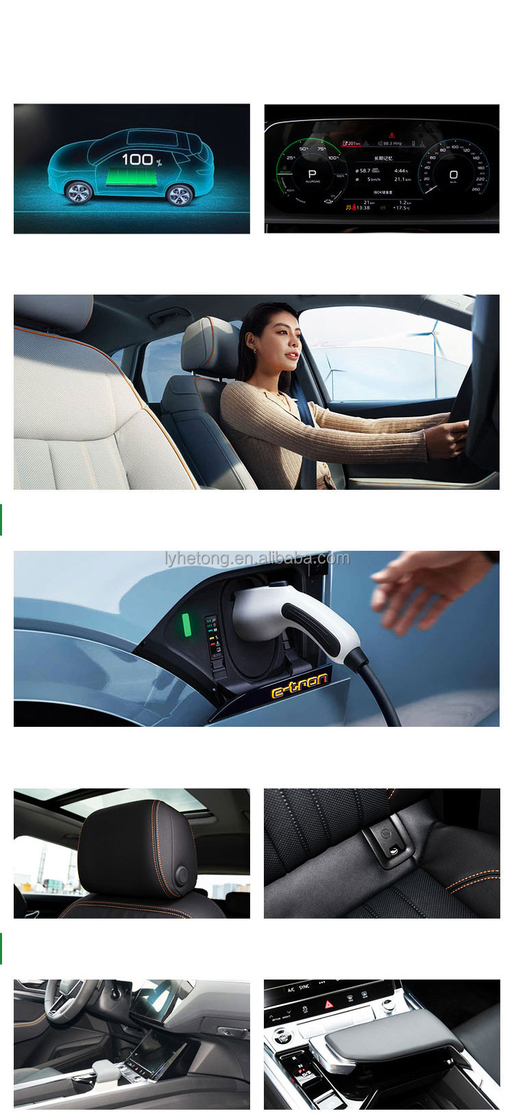 Energy Vehicle Audi E-Tron Maximum Power 230kW Vehicle Weight 2625kg from Chinese