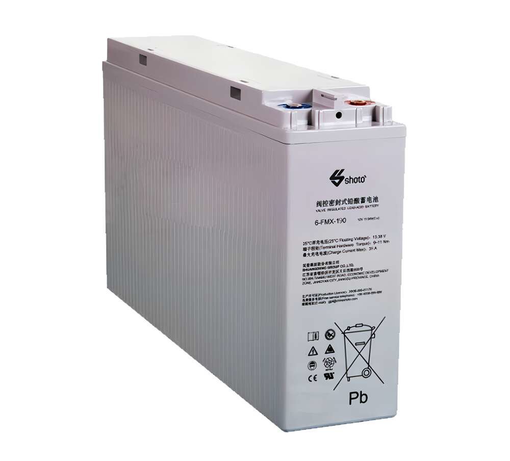 12V 190Ah High Capacity Lead Acid Battery Terminal Battery Shoto Front 6-FMX-190