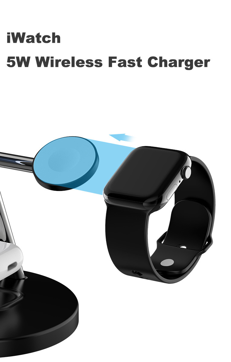Fast 3 In 1 Wireless Charger 15W Magnetic Wireless Charging Stand