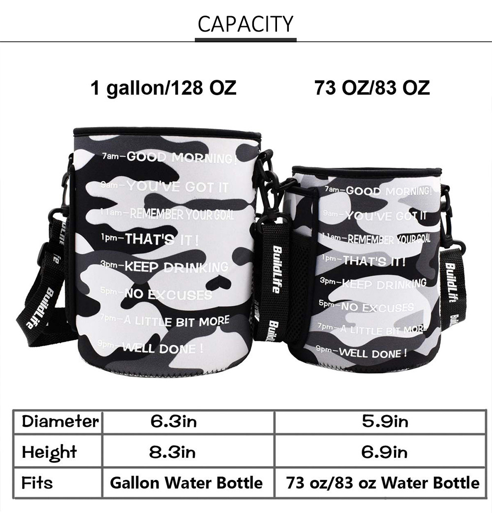 Camouflage Neoprene 1 Gallon Water Bottle Sleeve