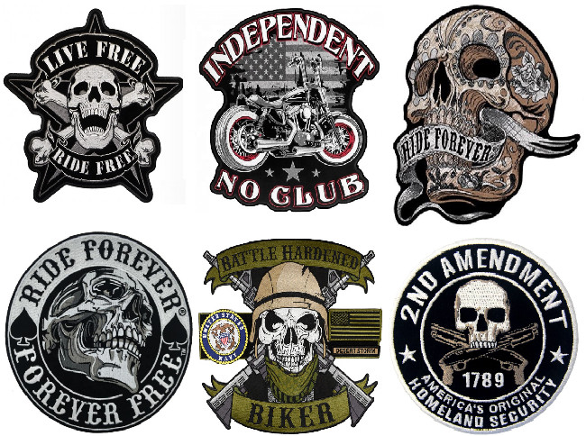 3D Embossed Waterproof Motorcycle Vest Back Patches For DIY Clothes