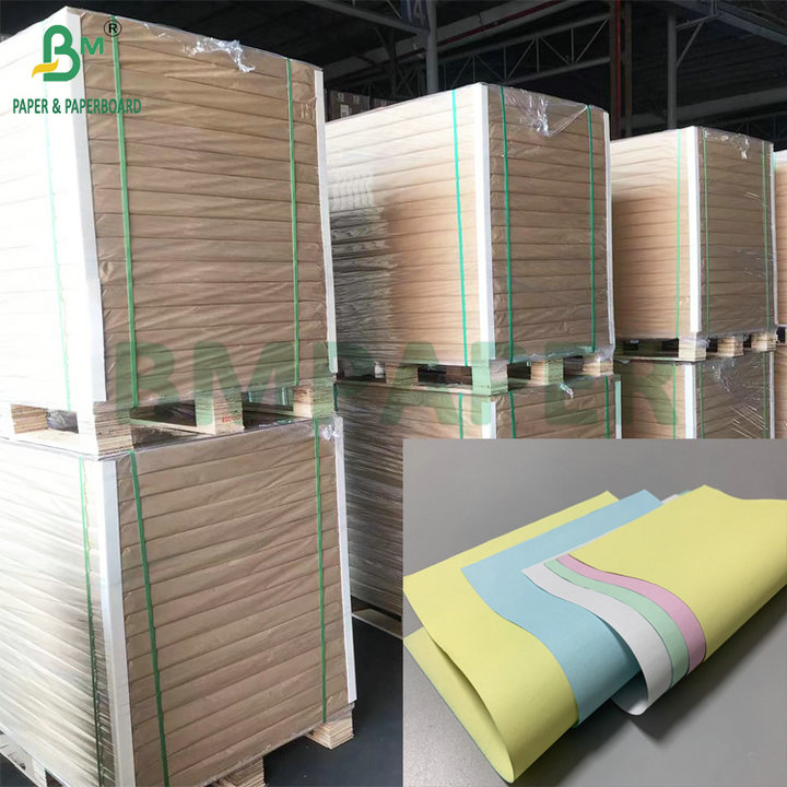 White Blue 20lb 8.5x14'' Carbonless Paper For Making Receipt Books 