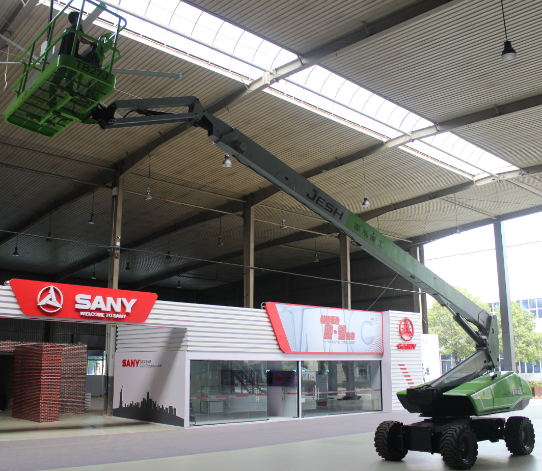 manufacturer EWPs aerial work platform 27m telescopic straight boom lift for building