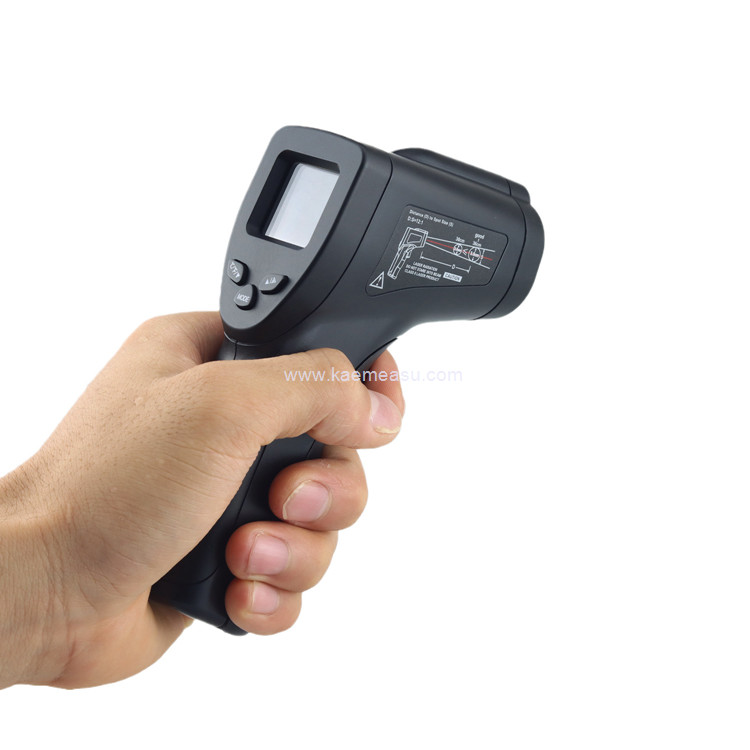Kaemeasu Laser Temperature Gun Adjustable Emissivity Infrared Thermometer