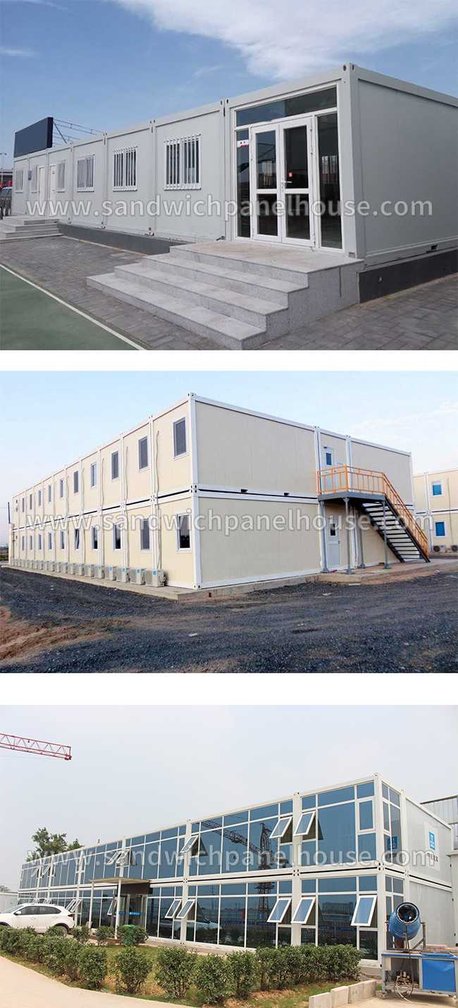 Mobile Flat Pack Prefab House Quick Assembly White Gray Fire Proof Panel