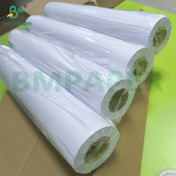 Inkjet Plotter Paper 30 X 150 CAD Paper Roll 80gsm For Wide Format Ink Jet