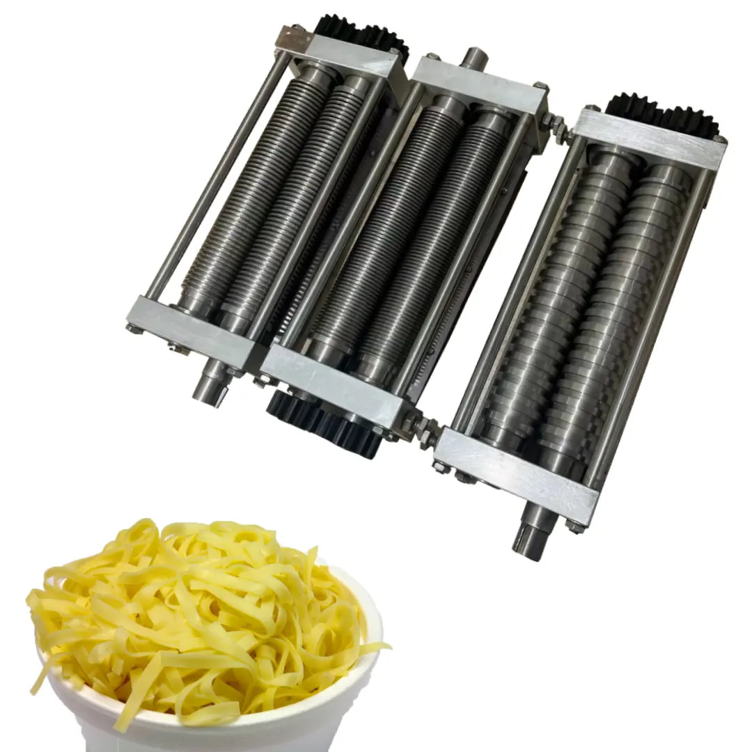 Precision Noodle Maker Machine 500kg/h Production Capacity Slitter Roller Cutter