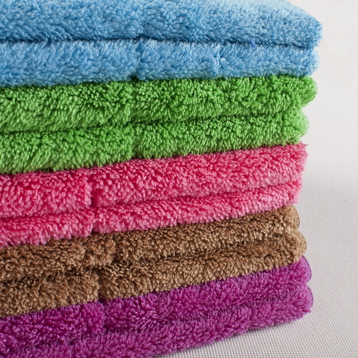 Cute printed cake towels microfiber absorbing water kitchen useage with single side printed