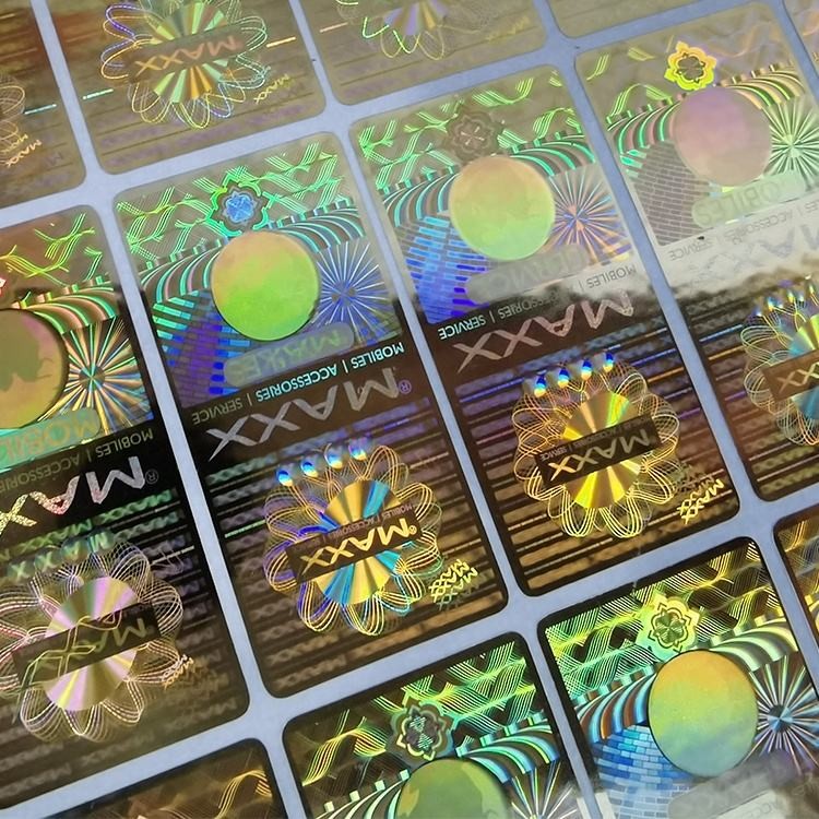 HX-69 Print Custom Security Stickers Anti Counterfeit Laser Label CE