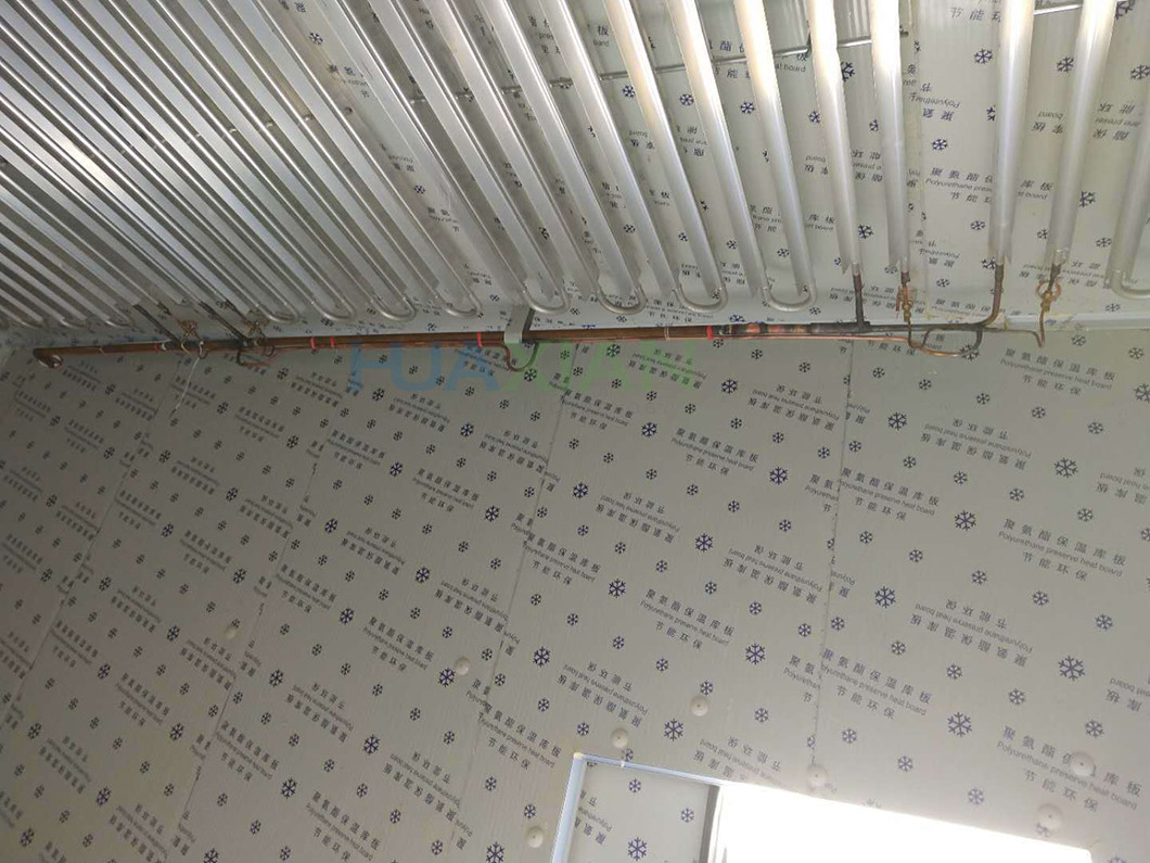 -35°C Cold Storage Room Direct Cooling Aluminum Row Blast Freezing Room For Meat Fish