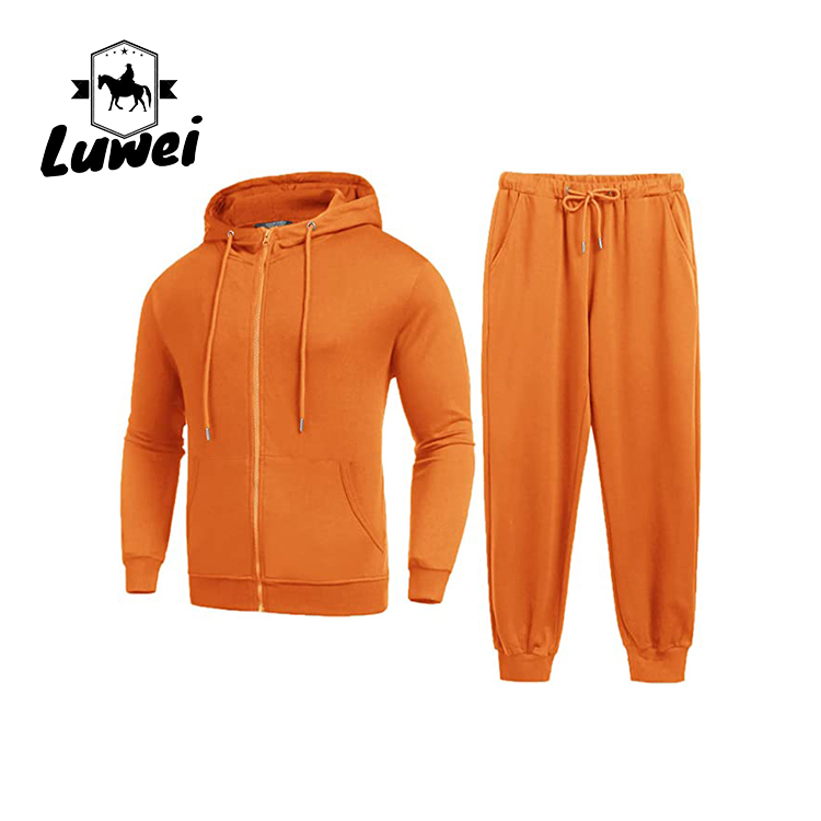 Fashion Jogger Pullover Custom Made Oversized Plain Zip Bluza Moletons Mens Sweatsuits 2 Piece Hoodie Tracksuit Sets