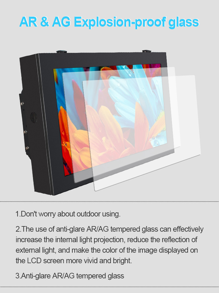 43" Outdoor Wall Mounted Digital Signage Lcd Touch Screen High Brightness 43inch Waterproof Ip55