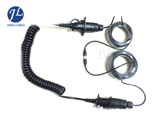 Shielding 7 Pin Spiral Power Cord / Trailer Extension Cable For Front View Sensors