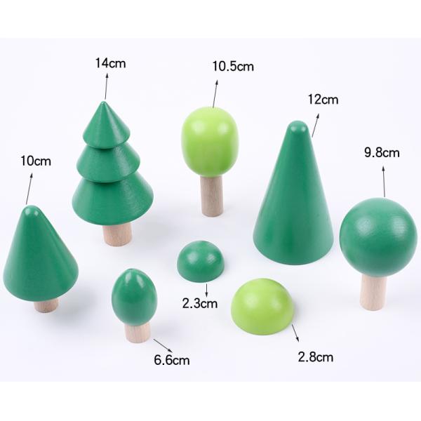 Baby 15cm Bridge Wooden Building Blocks Toy Nesting Rainbow Block Set