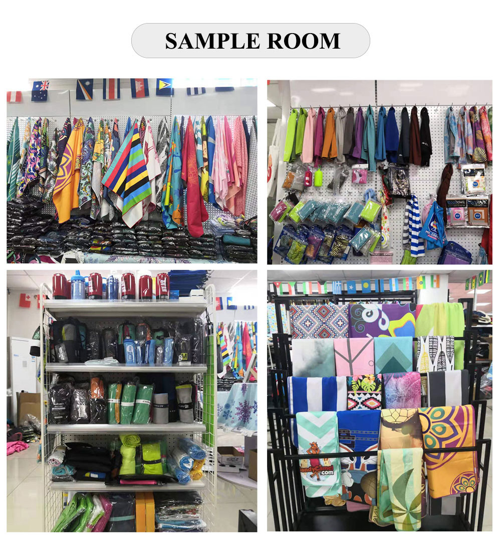 Sweat Absorbing Printed Logo Sports Promotion Personalized Soft Microfiber Suede Towel Custom