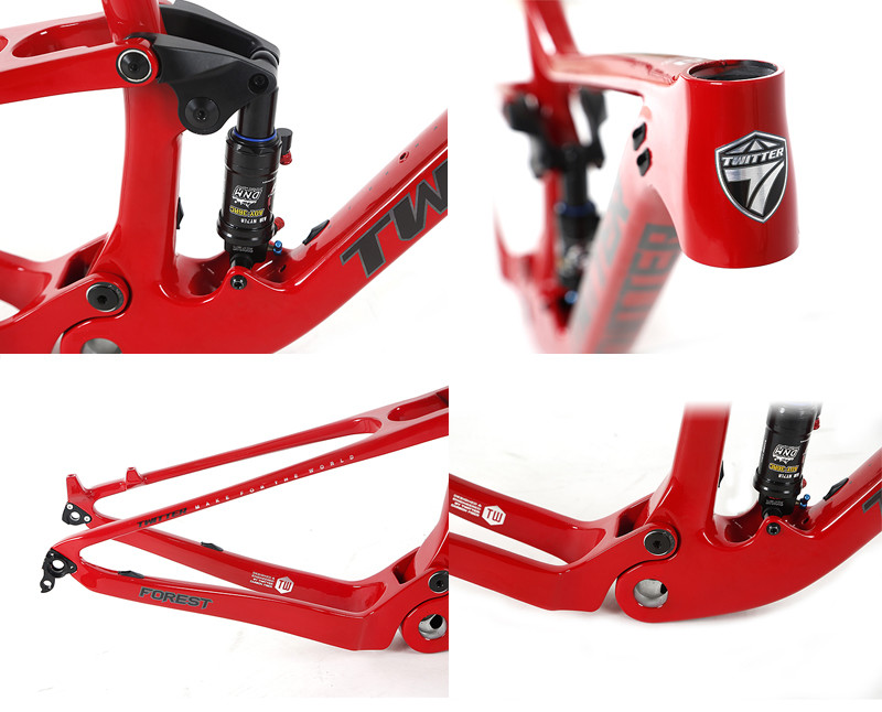 Full Suspension Twitter Carbon MTB Frame Inner Cables UV laser colorful decals