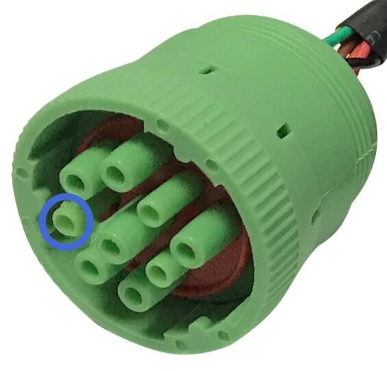 Green Deutsch 9 Pin J1939 Female to Type 1 J1939 Male CAN Bus Cable