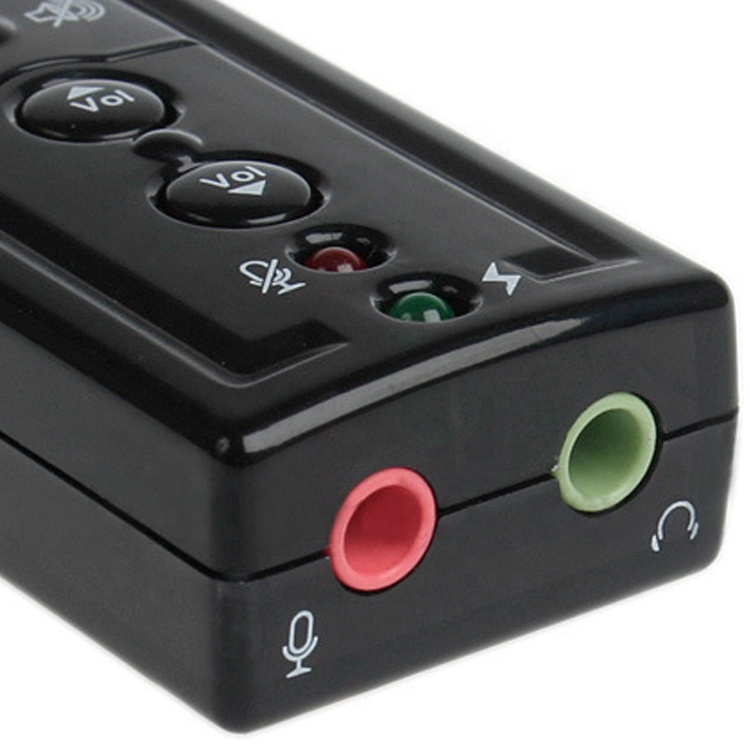 Plug and Play Audio Mic Studio USB External Sound Card Adapter